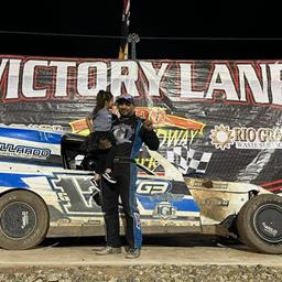 Fito and Jake visit victory lane at Vado Speedway Park