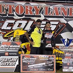 Ashton Torgerson Victorious with POWRi National Midgets and Xtreme at Coles County Speedway