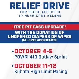 Hurricane Helene Diaper Drive at Texas Motor Speedway