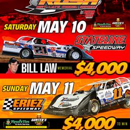 HOVIS RUSH LATE MODEL FLYNN&#39;S TIRE/GUNTER&#39;S HONEY TOUR SET FOR A DOUBLEHEADER WEEKEND TO OPEN 2025 SEASON WITH $4000 TO-WIN EVENTS SATURDAY AT STATELI