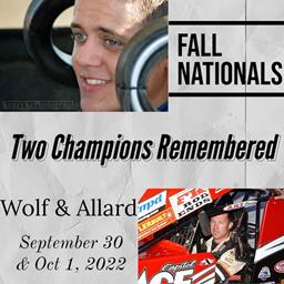 Tyler Wolf and Stephen Allard Memorials This Weekend