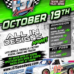 Next race... October 19th presented by All In Designs