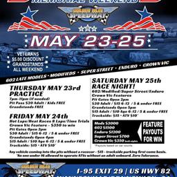 Next event , May 23-25 , Stars and Stripes Memorial Weekend