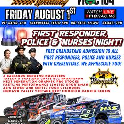 BIG FROG 104 proudly presents First Responders, Police &amp; Nurses Night at the Track!