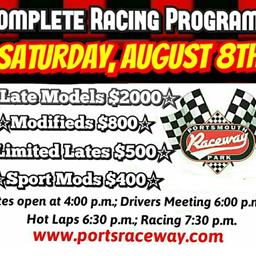 PRP is RACING Saturday - August 8, 2020
