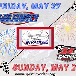 Big Memorial Day Weekend for Sprint Invaders in Donnellson/West Burlington!