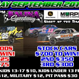 $600 to Win SportMods &amp; $700 to Win Stock Cars TONIGHT!