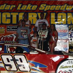 Donnie Moran Takes First Career Lucas Oil Late Model Dirt Series Win at Cedar Lake