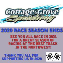 2020 SEASON COMES TO A CLOSE AT COTTAGE GROVE SPEEDWAY