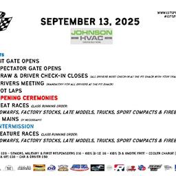 SEPTEMBER 13, 2025; Johnson HVAC night at the races!
