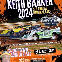 Keith Barker Memorial this SATURDAY. $3,000 to win - $300 to start Las Trancas Super Lates