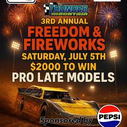 3rd Annual Freedom &amp; Fireworks - This Saturday July 5th
