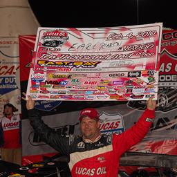 Earl Pearson Jr. passes Scott Bloomquist to Win DART Winternationals Event at East Bay on Thursday Night