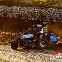 Daltyn England to POWRi IMRA Victory Lane at Coles County Speedway