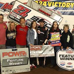 Jake Bubak Battles to Late-Race Win in Night Two JHDMM with POWRi 410 Outlaw Sprints