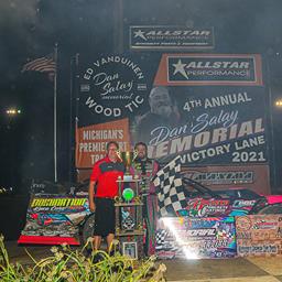 Schlenk Wins on Last Lap Pass in WoodTic Thriller for 33k to Win