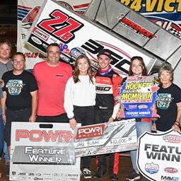 Jake Bubak Jockeys to Championship Night Checkers with POWRi 410 Sprints in Hockett/McMillin