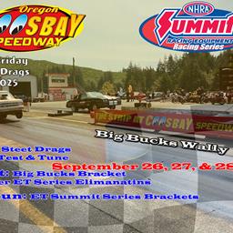 Friday Night Finale + Big Buck Wally Weekend at Coos Bay Speedway!