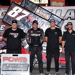 Aaron Reutzel Repeats Victory with POWRi 410 Outlaw Sprints at Texas Motor Speedway Dirt Track