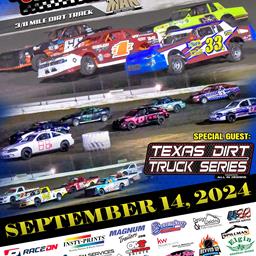 September 14th Race Day Information - Welcome back Texas Dirt Truck Series!