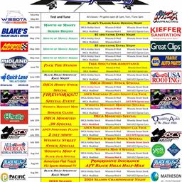 2024 Black Hills Speedway Tentative Schedule