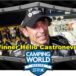 Castroneves Celebrates SRX 75 Victory by Climbing Five Flags Fence