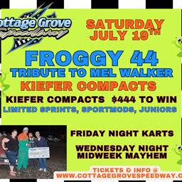 3 NIGHTS OF RACING THIS WEEK AT COTTAGE GROVE SPEEDWAY!!