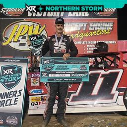 Pat Doar Claims Victory Monday Night as the XR Northern Storm Series Kicked Off at Wagamon&#39;s Ogilvie Raceway.