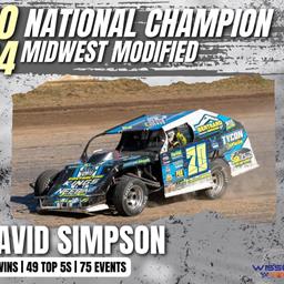 MIDWEST MOD MASTER; SIMPSON SPEEDS TO FIRST CAREER WISSOTA NATIONAL TITLE