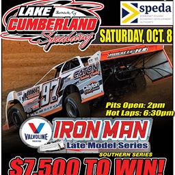 Lake Cumberland Classic for Valvoline Iron-Man Late Model Southern Series Goes at Lake Cumberland Speedway October 8