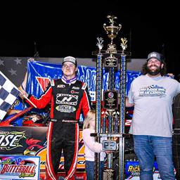 The Valvoline American Late Model Iron-Man Series and Ultimate Heart of America Super Late Model Series would co-sanction the 37th Annual VP Racing Fuels Paul “Butterball” Wooldridge Memorial at Richmond Raceway in Richmond, KY on Saturday, October 12.  Cory Hedgecock of Loudon, TN would lead all fifty-nine laps of the event and claim the $12,059 payday.