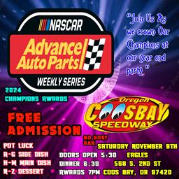 Year End Banquet For The NASCAR Dirt Track November 9th