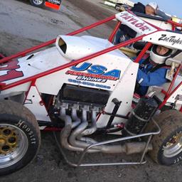 Taylor Passes Lots of Cars During Midget Debut with New Team