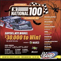 48th Annual National 100 - now $30,000 to win Super Late Model