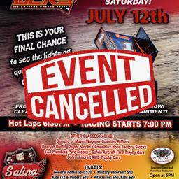 July 12, 2025 Races have been Cancelled due to the weather