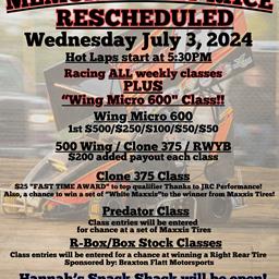 Viola Boyz Backroad Speedway to host RESCHEDULED Memorial Day Race on July 3