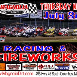 Thursday Night July 3rd Racing and Fireworks