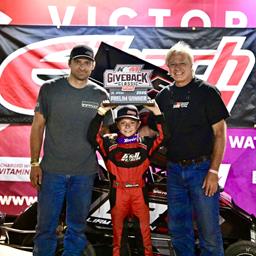 Deekan McRoberts Wins in Restrictors and Liam Barton Victorious in Jr Sprints in KKM Giveback Challenge Preliminary Night Two