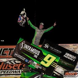 Randall, Goos Jr. and Taylor Win Huset’s Speedway Thrillers on Goodin Company Night