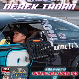 Derek Thorn confirmed for two features during the Star Nursery Classic presented by Hoosier Tire at the Bullring at Las Vegas Motor Speedway