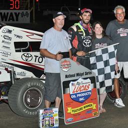 The Dauminator Denies Thorson, “Parks It” at Lincoln Speedway