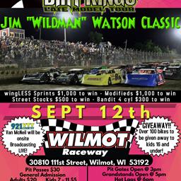 3rd annual Jim “Wildman” Watson Classic on September 12th