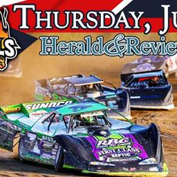 Herald &amp; Review 100 Returns to Macon Speedway on Thursday, June 26th