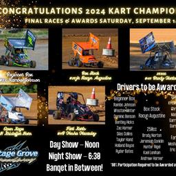 FINAL KART RACES &amp; KART BANQUET SATURDAY, SEPTEMBER 14TH!!