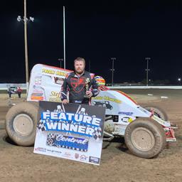 R.J. Johnson Remains Perfect With ASCS CAS Non-Wing Sprint Cars