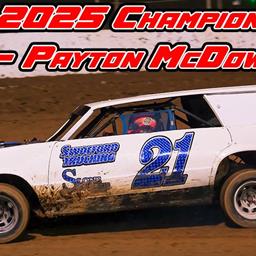 Payton McDowell Maneuvers to 2025 POWRi Pure Stock Championship