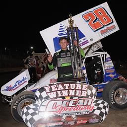 GAUGE GARCIA SLIDES INTO 64TH JOHNNY KEY CLASSIC VICTORY LANE AT OCEAN SPEEDWAY