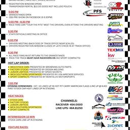 May 24th Race Day Information!