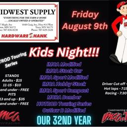 Kid&#39;s Night Friday August 9th - Murray County Speedway