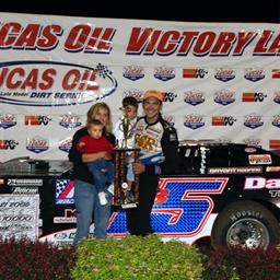 Brian Birkhofer Blasts to Lucas Oil Late Model Dirt Series Win at Knoxville Raceway